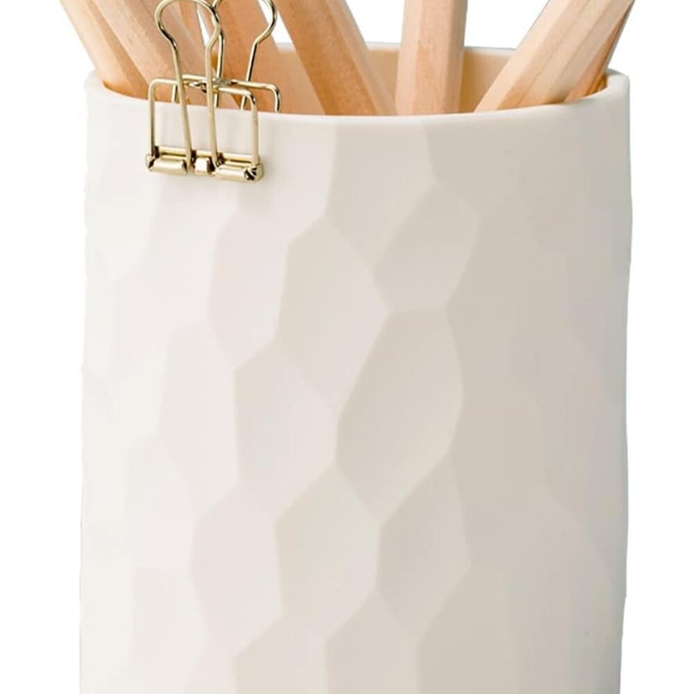 Nordic Style Silicone Pen Holder - Waterproof, Minimalist Desk Organizer Beige